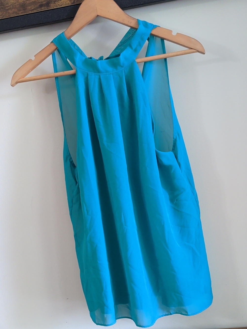 Turquoise Sleeveless Halter Neck Top